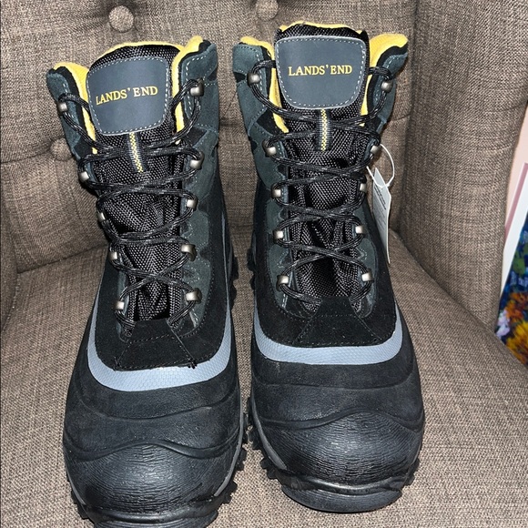 Lands' End Boots Hiking Camping Kenosha Thermolite Ankle Lace-Up Men Sz 10 - Picture 2 of 10